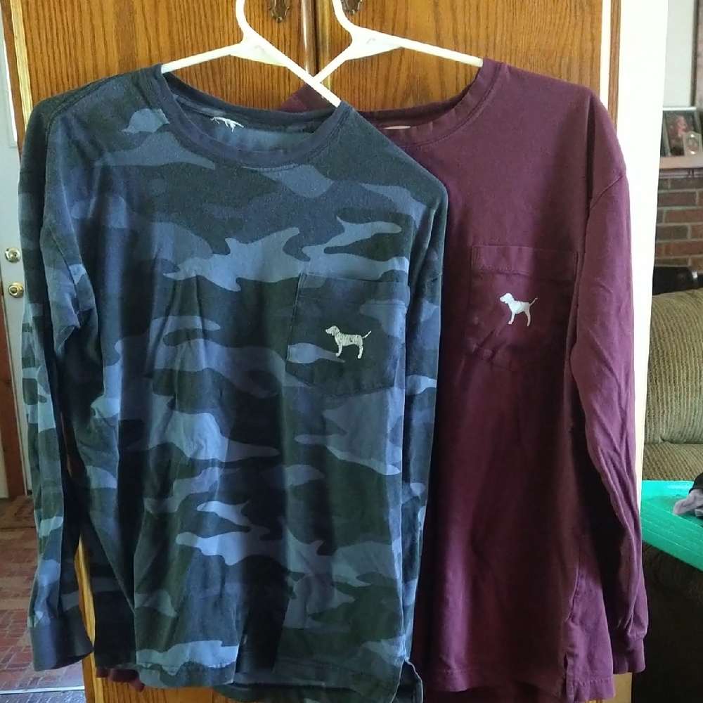Two VS PINK Long Sleeve